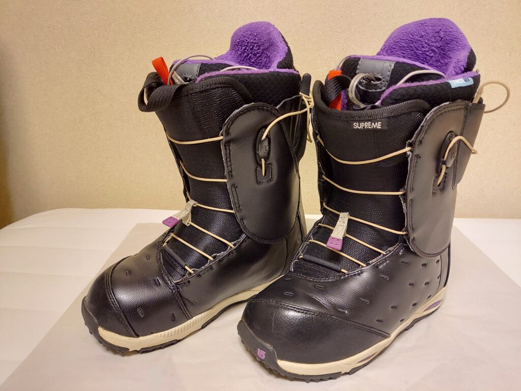 Burton supreme 23.5cm女性用スノーボードブーツ 黒/紫（スノーボード  